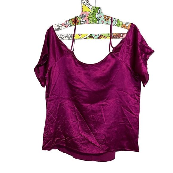 𝅺🆕 Ella Moss Izzy Open Shoulder Top in Wine - Picture 7 of 10